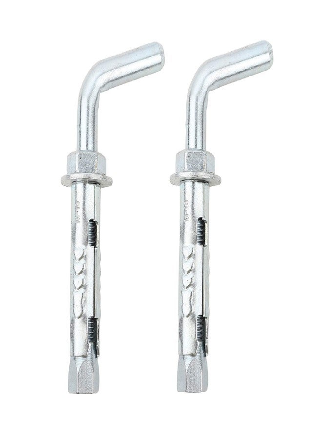 LOVELY 8x75 mm L-Hook Fastener Geyser Hook Hanger Set of 2 Pcs -Alloy Steel (Silver) - Image 1